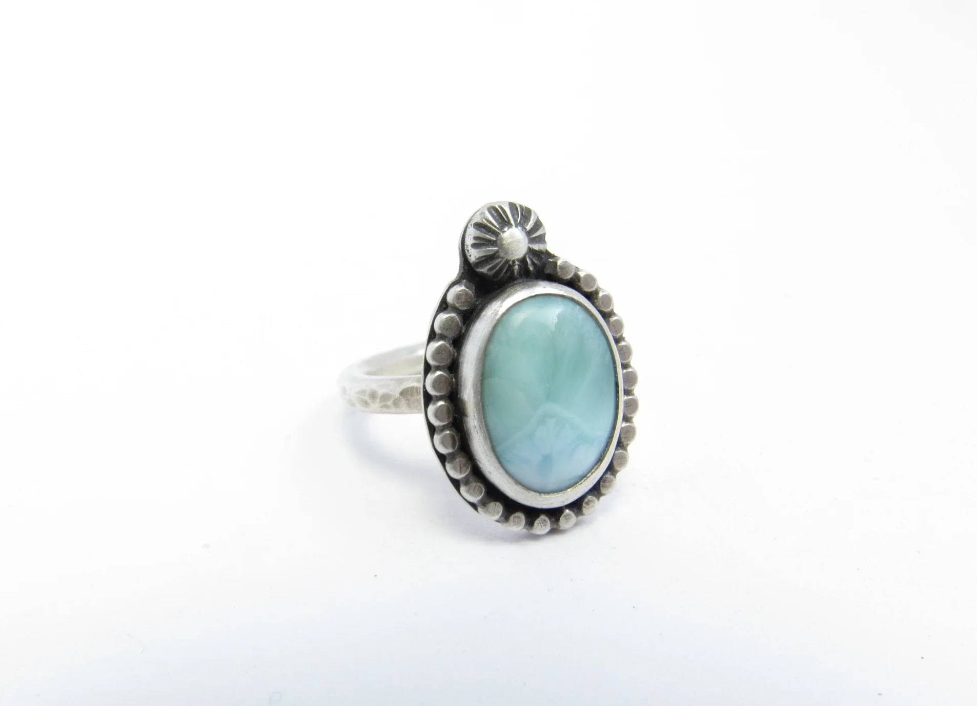 handmade larimar ring