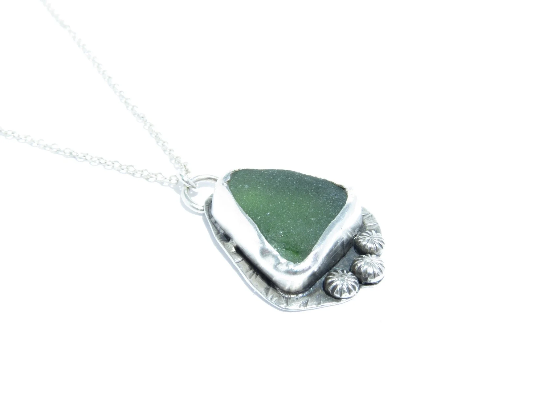 green sea glass necklace