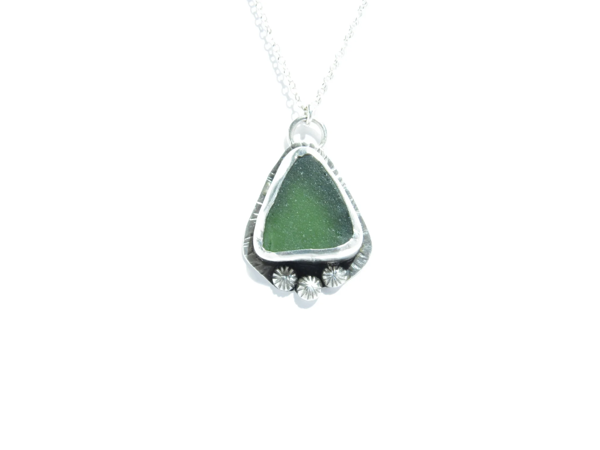 handmade sea glass necklace