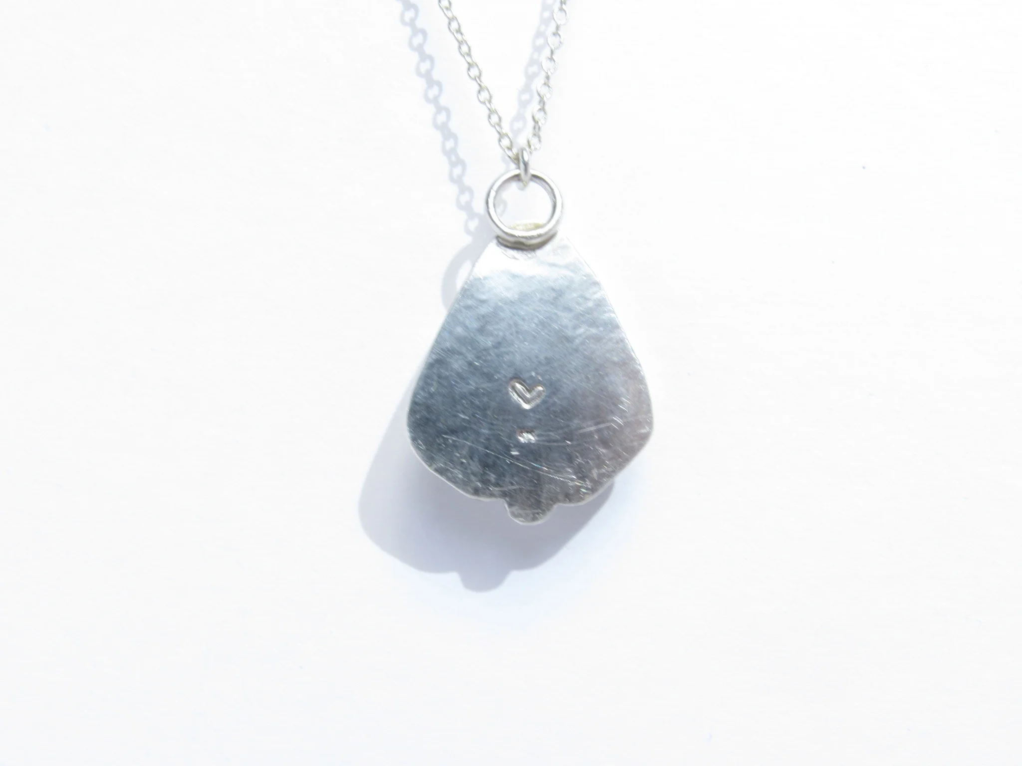 silver and sea glass necklace