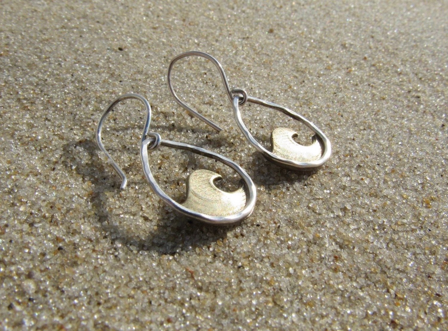 Sterling Silver mini V earrings