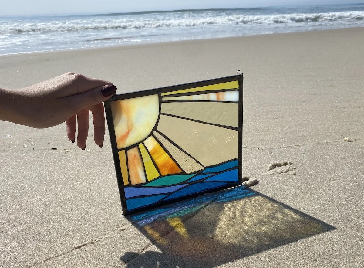 10.2.Sunrise over water.Limoncello.Stained Glass Sun Windows.2.jpeg