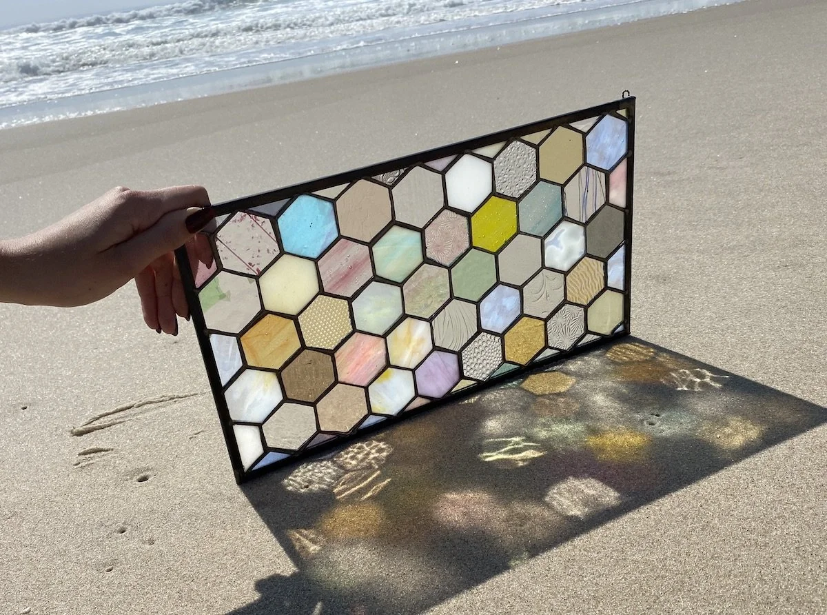 10.5.Sweet pastel Honeycomb.Limoncello.Stained Glass Sun Windows.2.jpeg