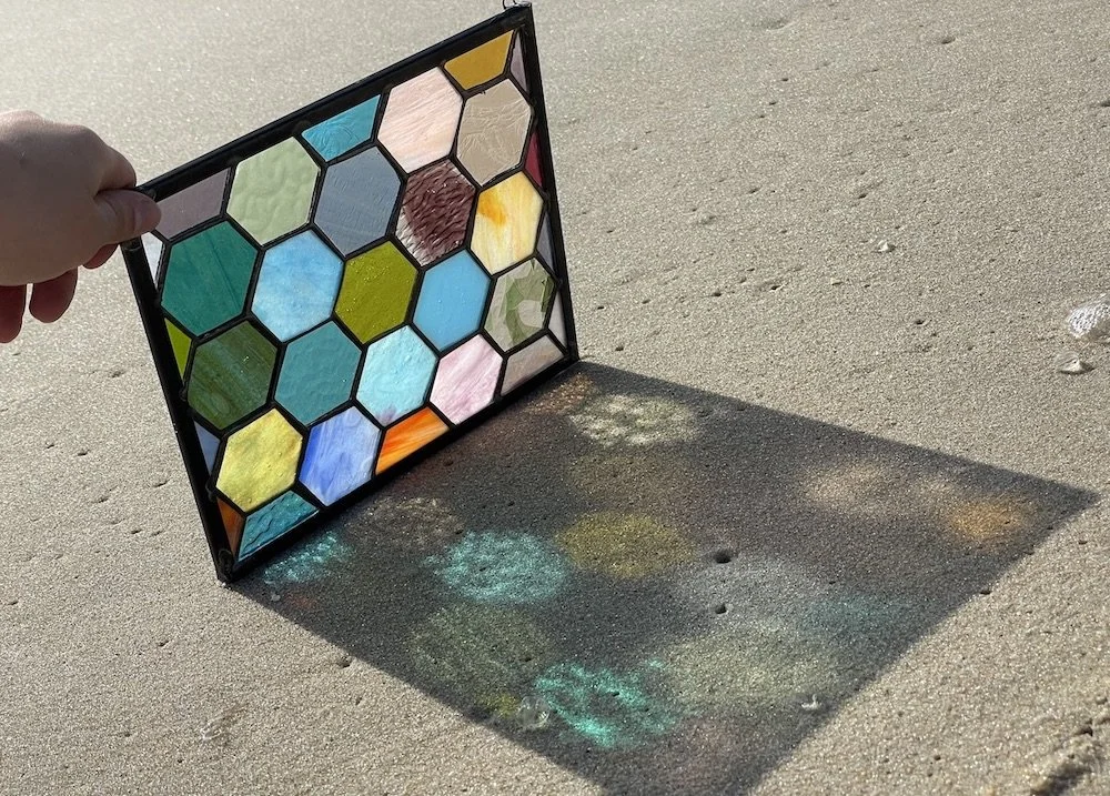 11.5.Mini rainbow Honeycomb.Limoncello.Stained Glass Sun Windows.3.jpeg