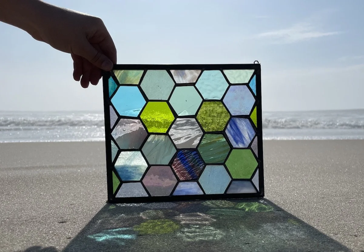 11.6.Mini blues Honeycomb.Limoncello.Stained Glass Sun Windows.2.jpeg
