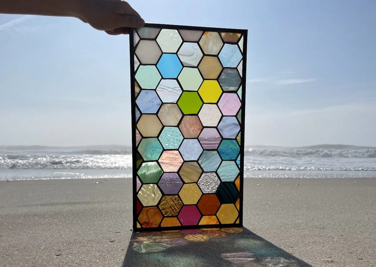 11.7.Rainbow Ombre Honeycomb.Limoncello.Stained Glass Sun Windows.jpeg