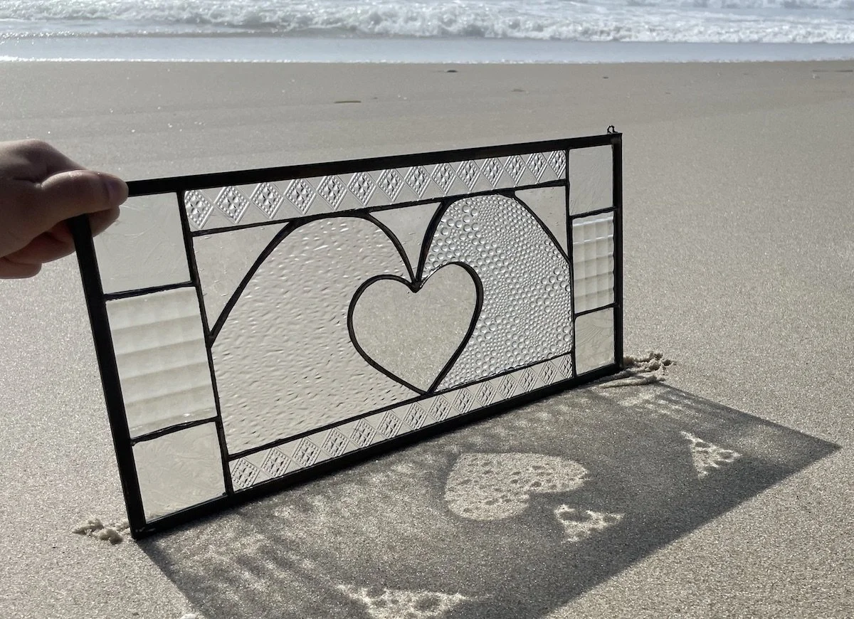 12.5.Clear Texture waves and Heart.Limoncello.Stained Glass Sun Windows.3.jpeg