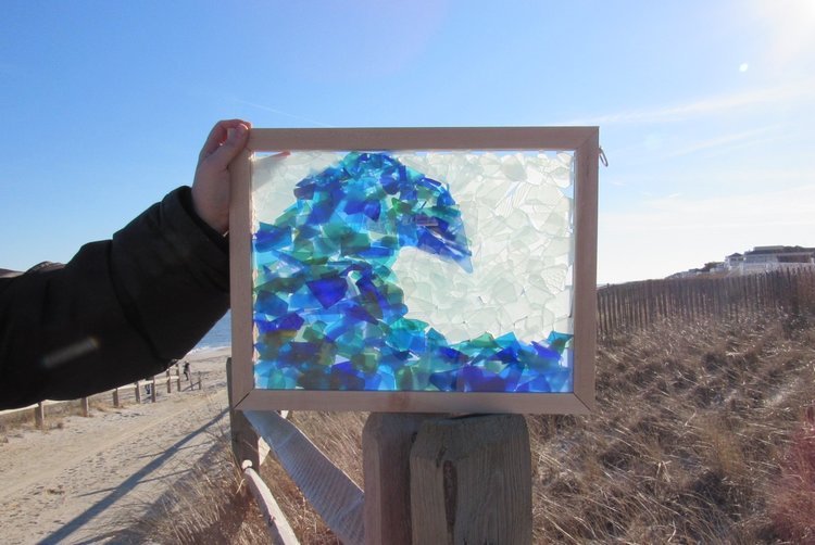 Sea Glass Inspired Seascapes- Bright Wave