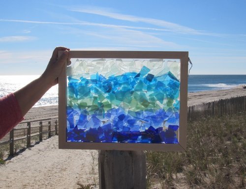Sea Glass Inspired Seascapes- Blue Ocean Depths