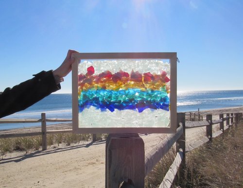 Sea Glass Inspired Seascapes- Rainbow