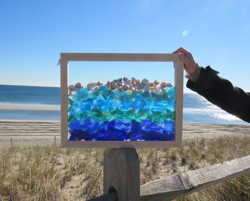 Sea Glass Inspired Seascape- Sea Glass Shells
