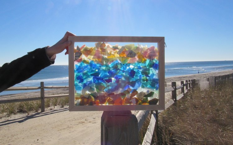 Sea Glass Inspired Seascapes- Sunset Cliff