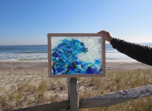 Sea Glass Inspired Seascapes- Bright Wave