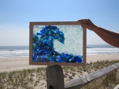 Sea Glass Inspired Seascapes- Crested Wave