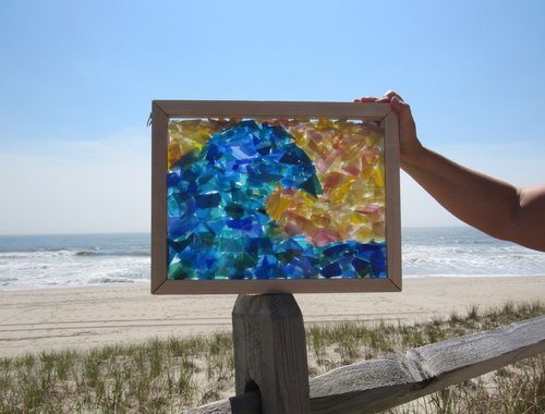 Sea Glass Inspired Seascapes- Waves in the Sun