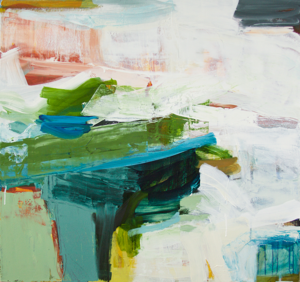 Springtime Would Hold , oil & wax on canvas, 32 x 34 in, 2016