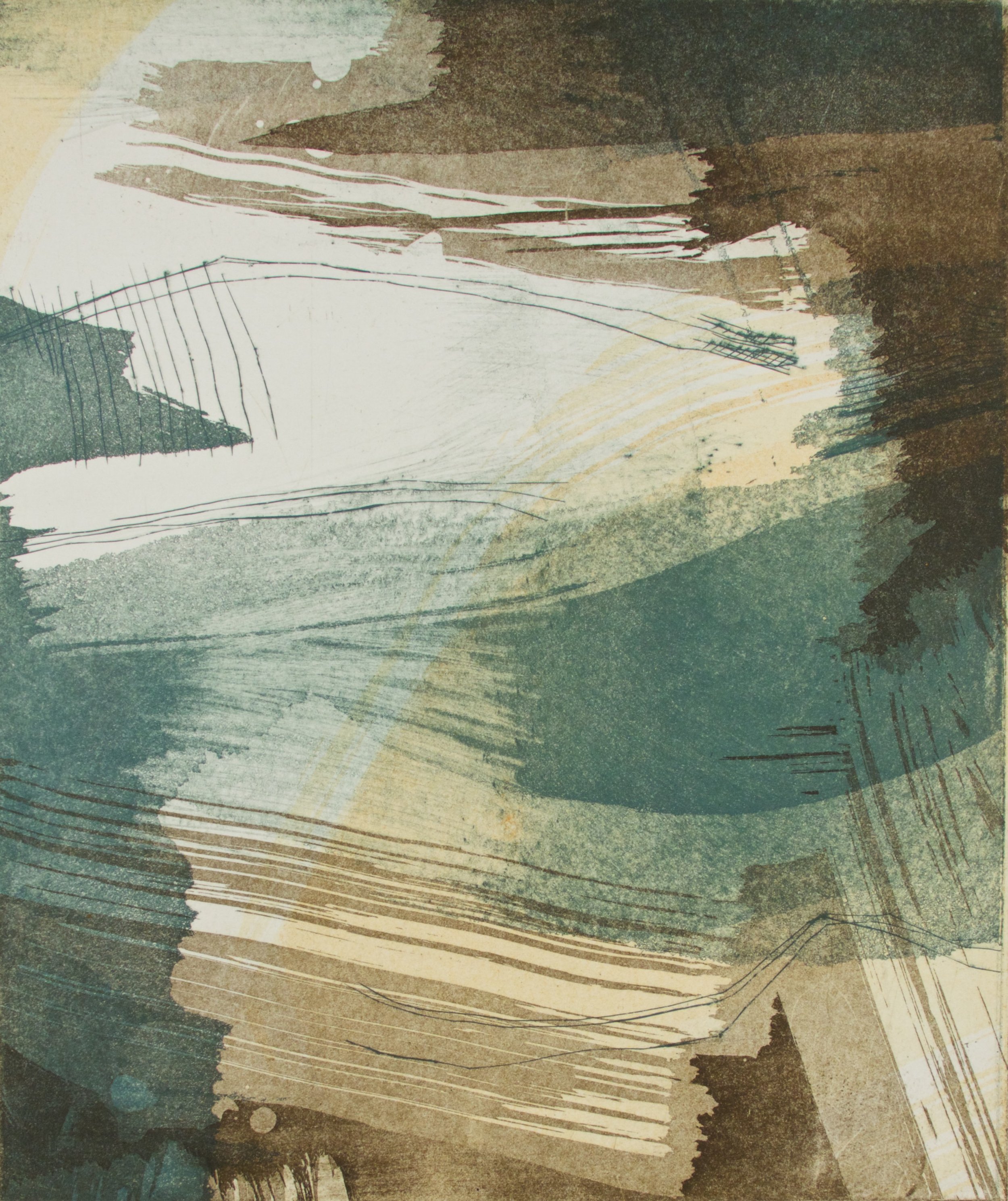 Days and Nights in Spain XXVI, 2017, Intaglio Monoprint, 12 x 10 in