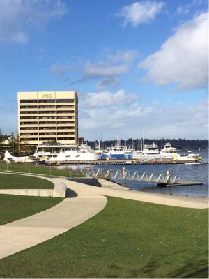 AGC building on the north side of the marina next to Kenmore Air