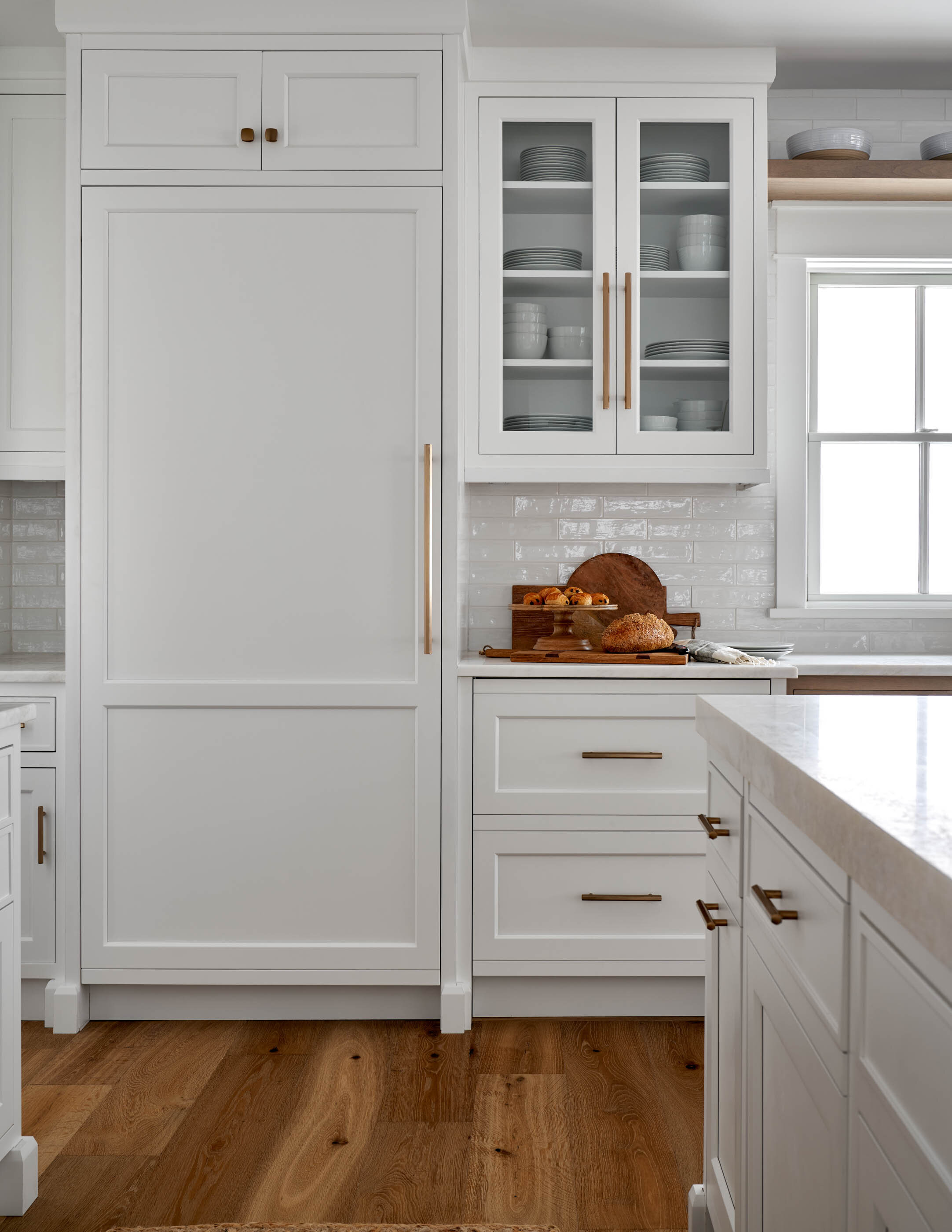 integrated fridge freezer drawers white cabinets