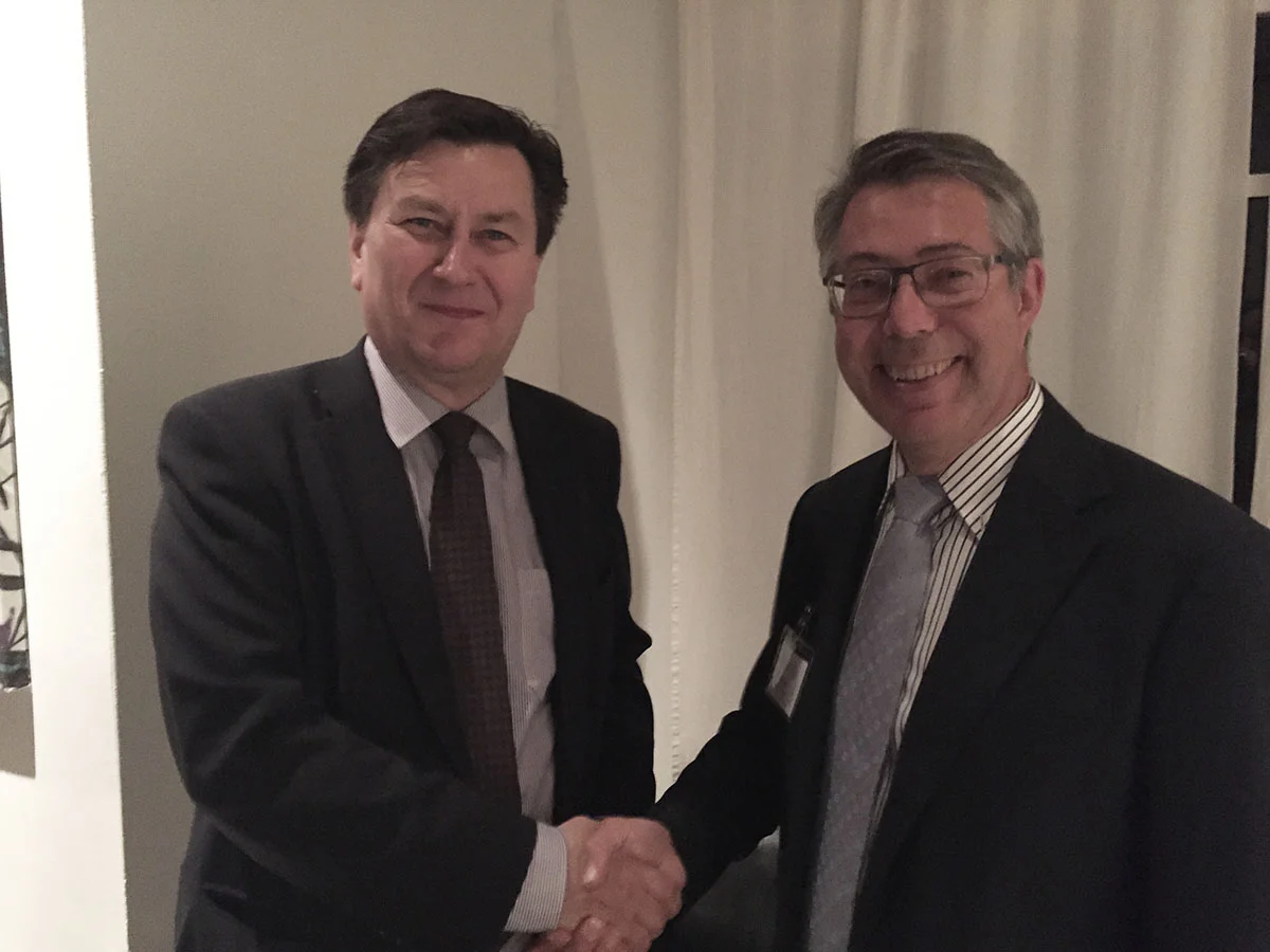 Ambassador Jukka Pietikäinen and FACC President Heikki Bergman&nbsp;