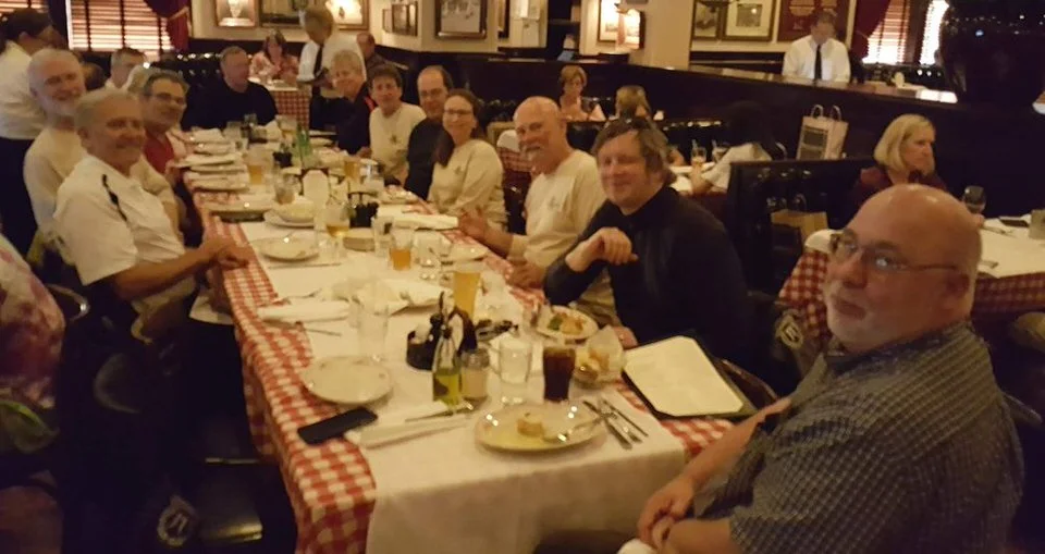 A very tired your’s truly sitting between Tim Masterson and Mike Kneebone, President of the IBA at the Naperville, Illinois rendezvous.