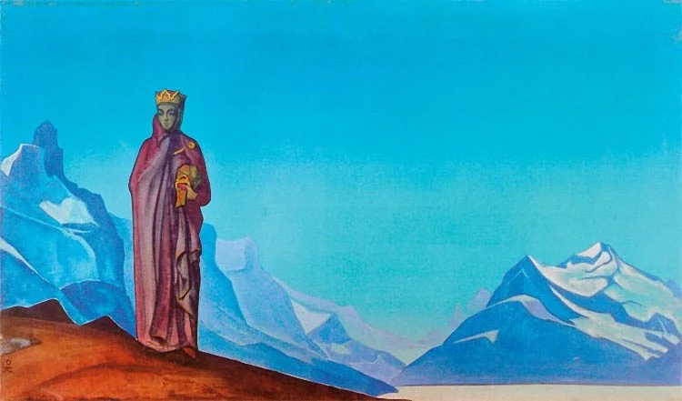 SHE WHO HOLDS THE WORLD (Nicholas Roerich)