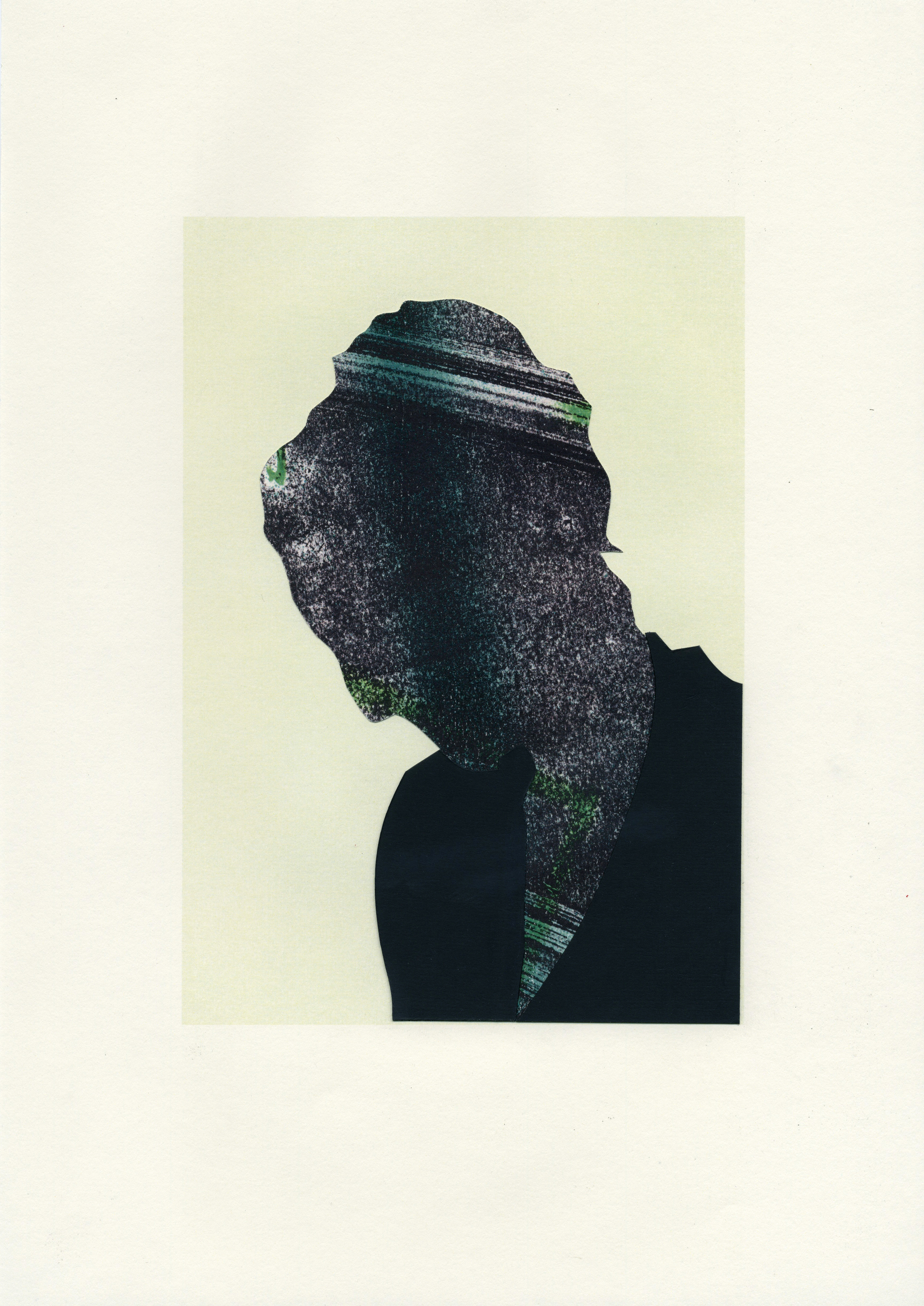 Adam and Eve Series, 2012/13, digital collage using monoprints printed on off-white cartridge paper with card relief, 29.5 x 42 cm