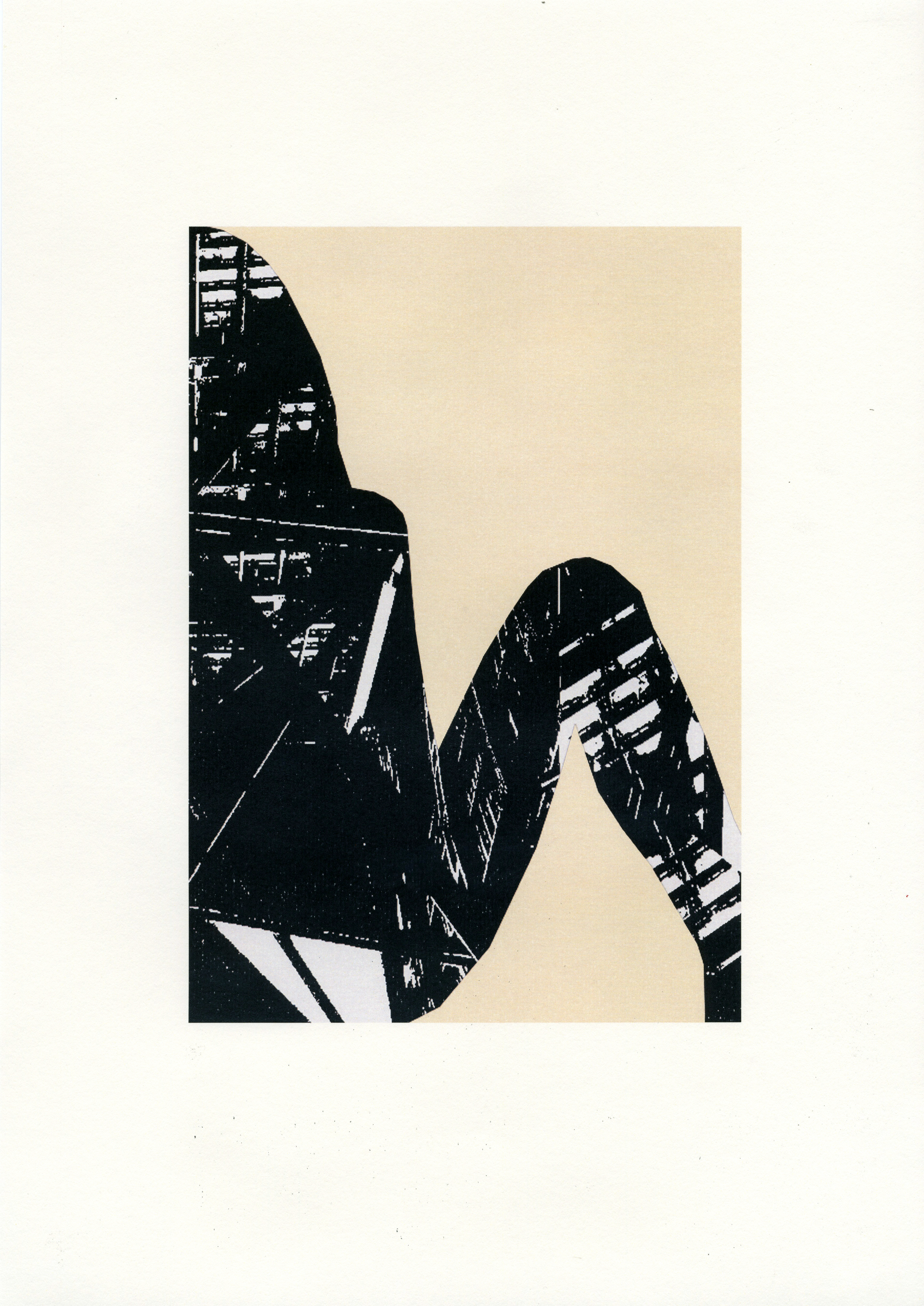 Adam and Eve Series, 2012/13, digital collage using monoprints printed on off-white cartridge paper, 29.5 x 42 cm