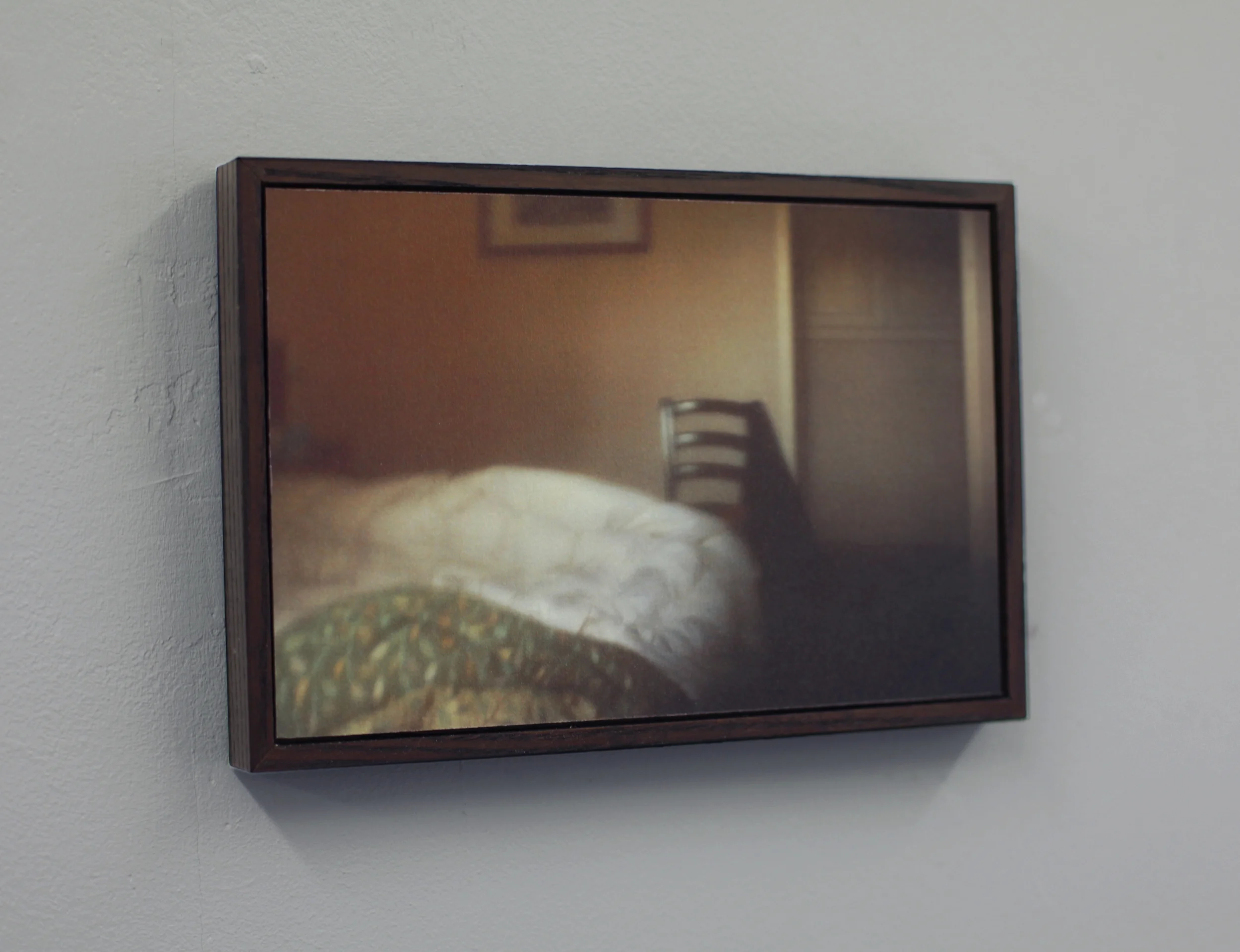 Installation shot: 'Lucca', 2011/15, Pinhole photograph, laser-print on 180gsm cartridge paper mounted on to aluminium, 12 x 18 cm