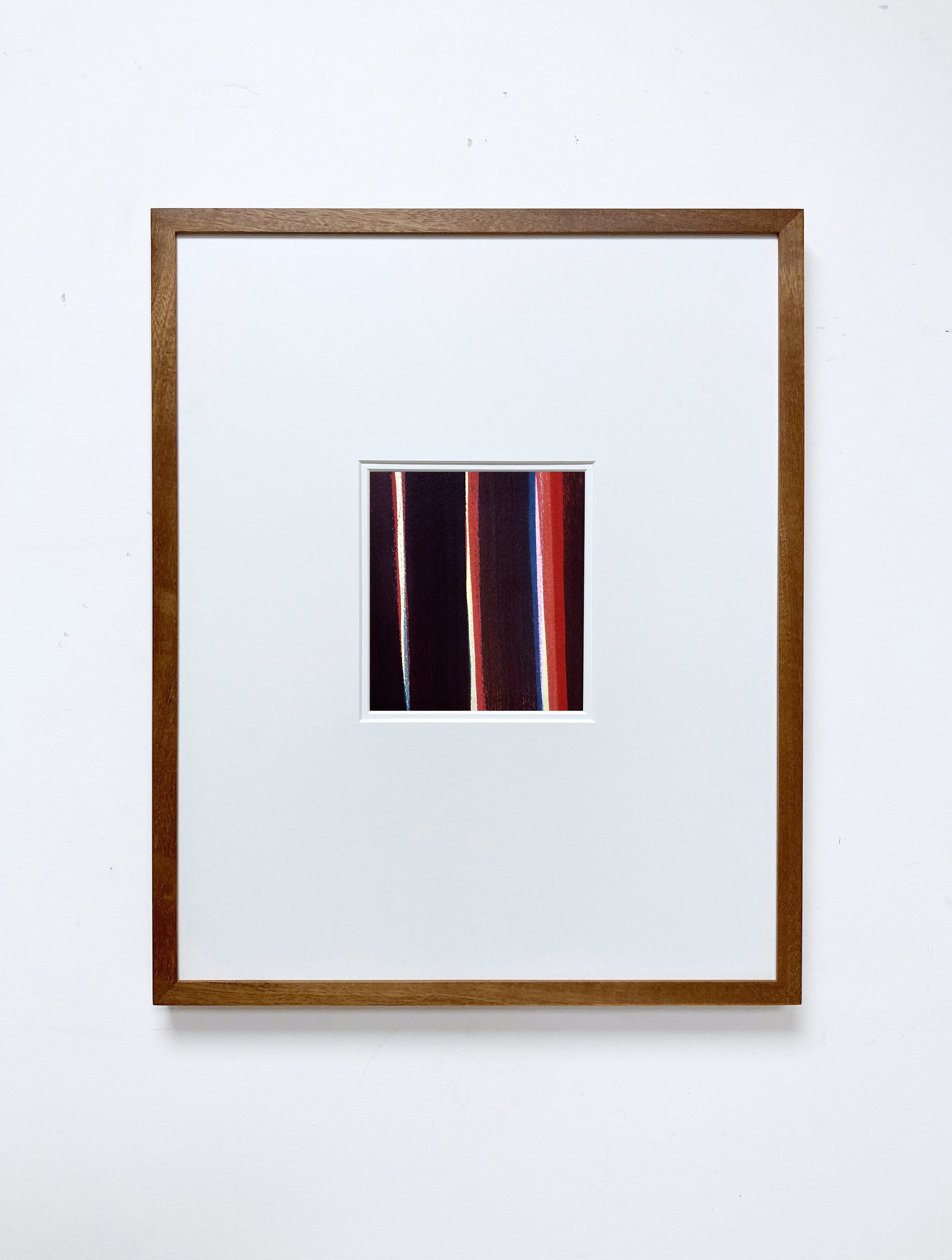 Stripe 1, Aquarelle on Watercolour paper, 40 cm x 50 cm (walnut frame)