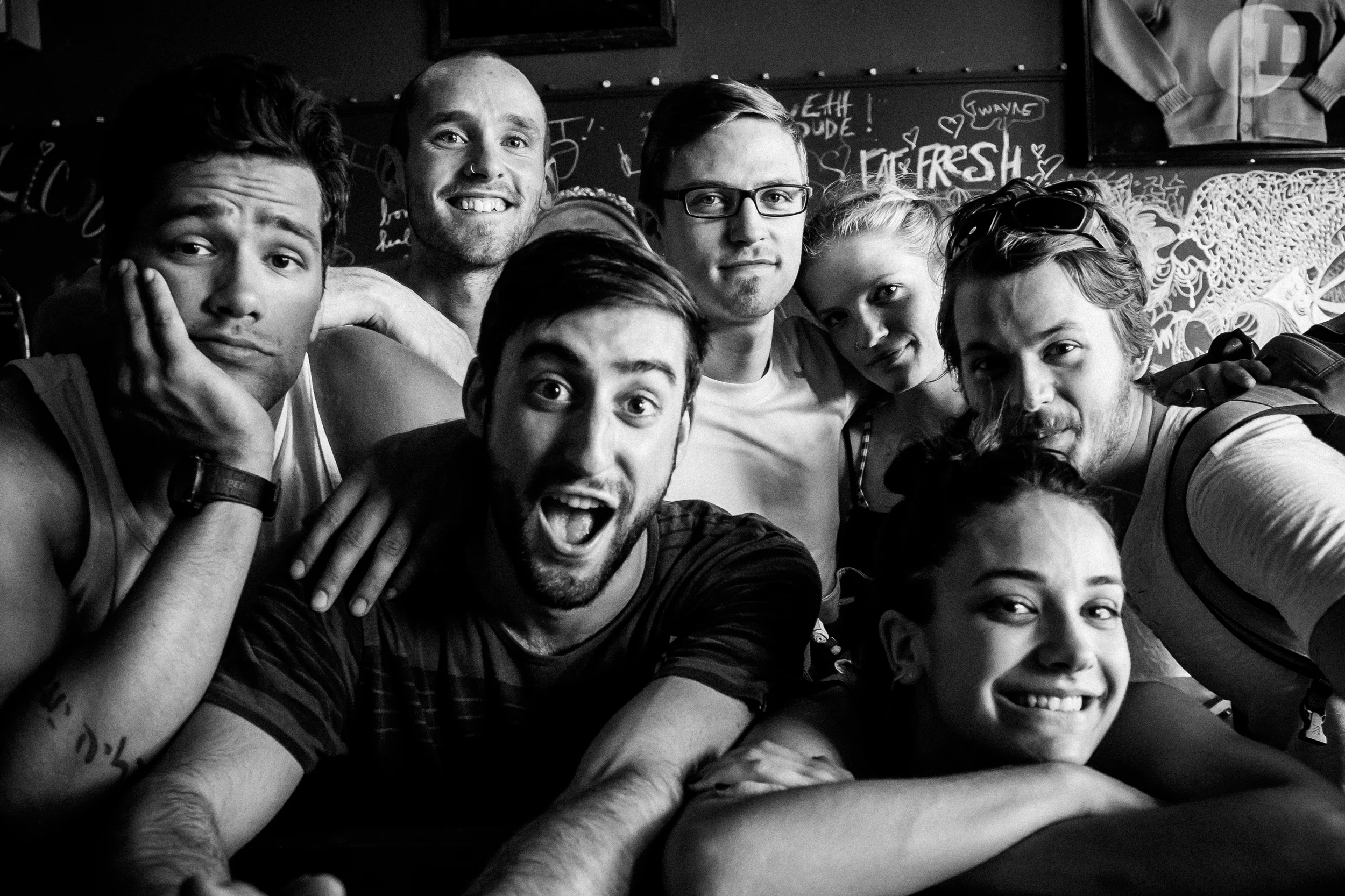 The cast and crew of Linea.