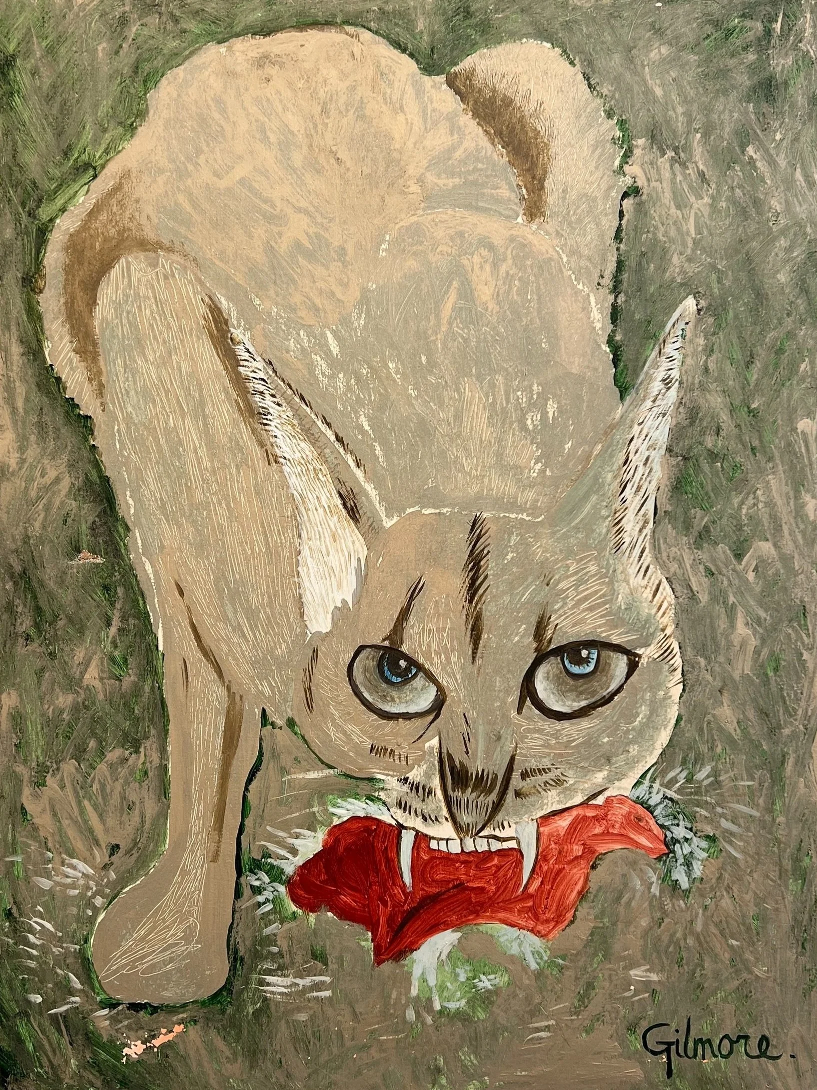 The cats and the cradle - Maeve Gilmore' s beautiful and mysterious painting