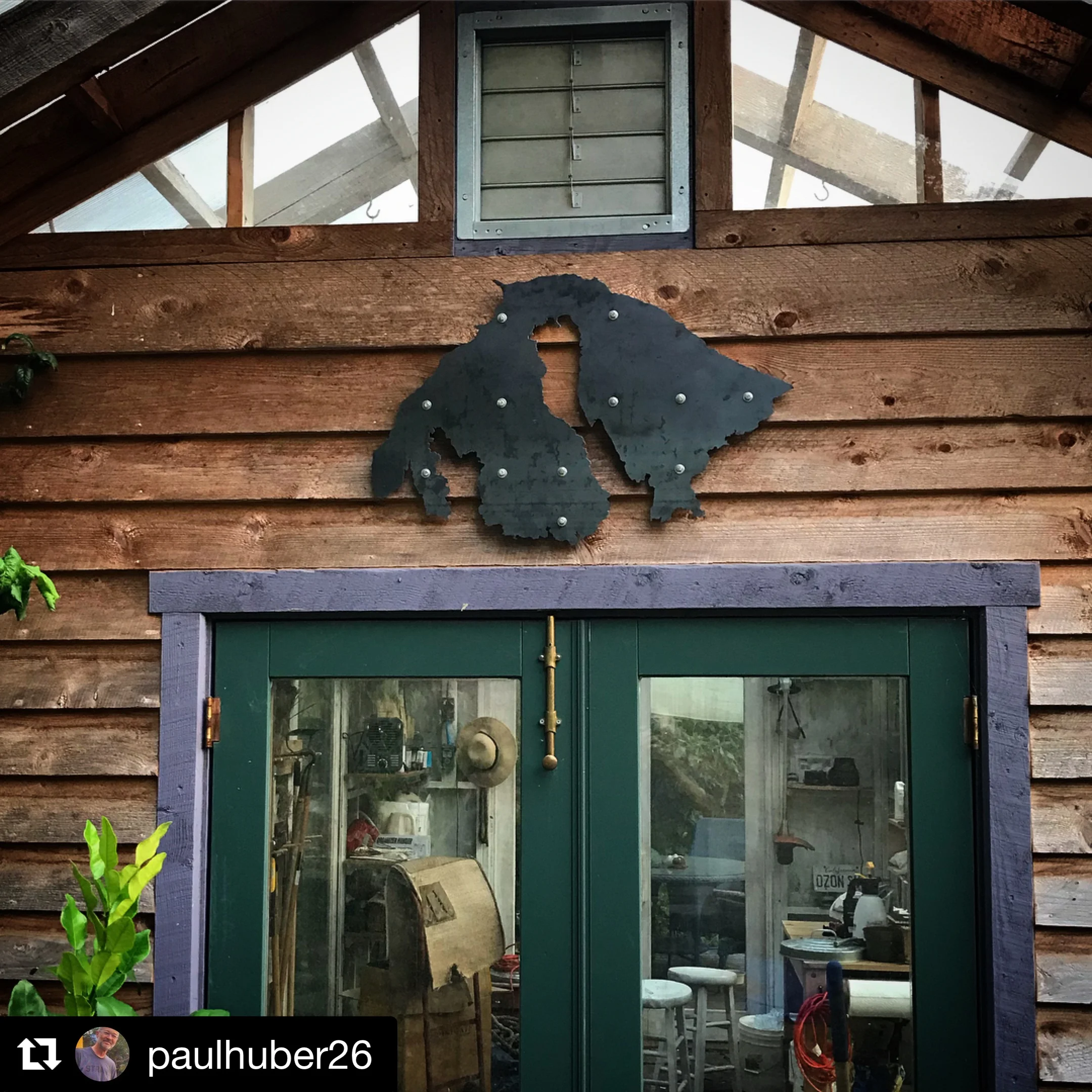 Salish Metalworks custom cut-out of Orcas Island