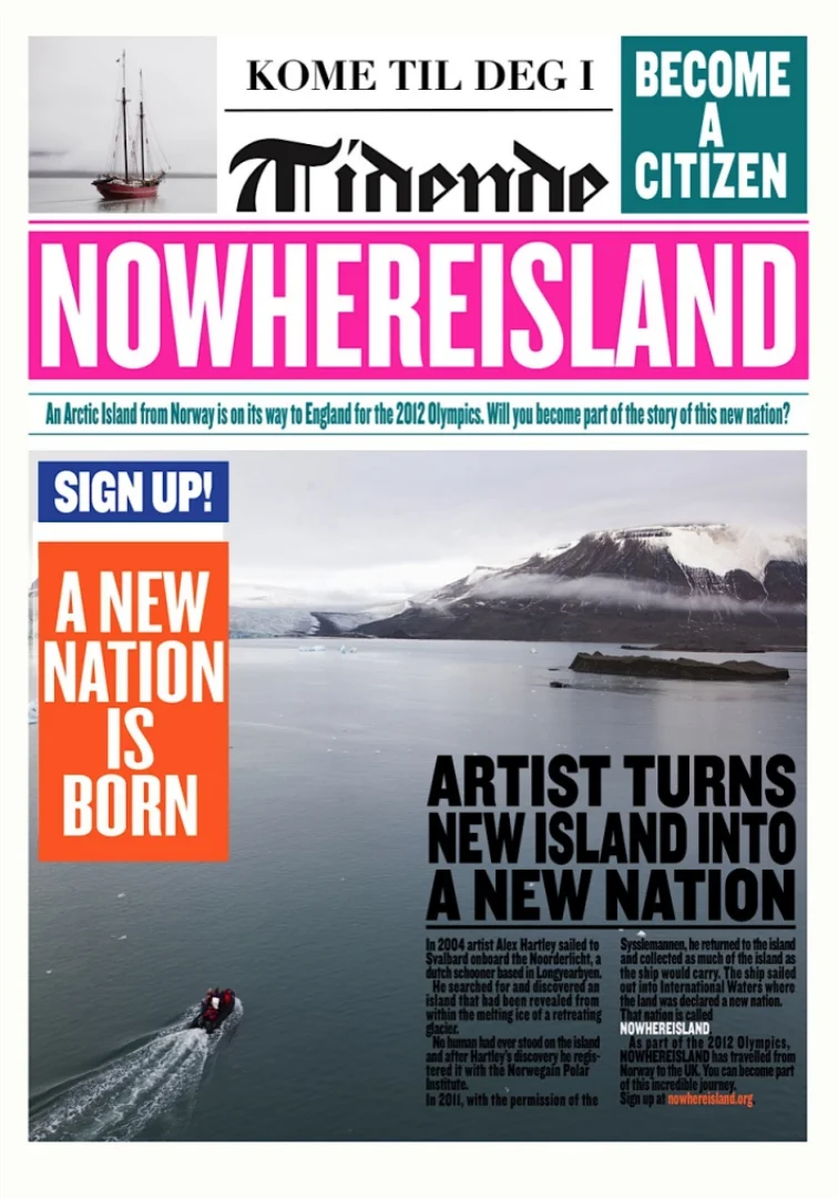 The work of Alex Hartley in issue 2 in the newspaper