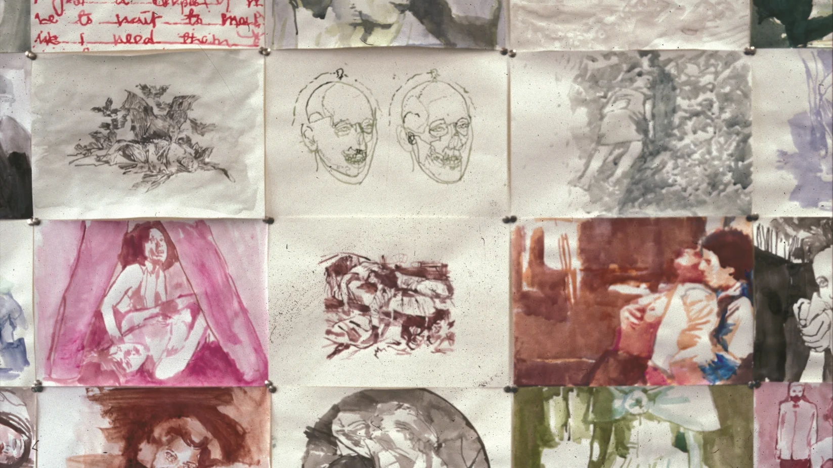 Detail of Amnesia drawing series