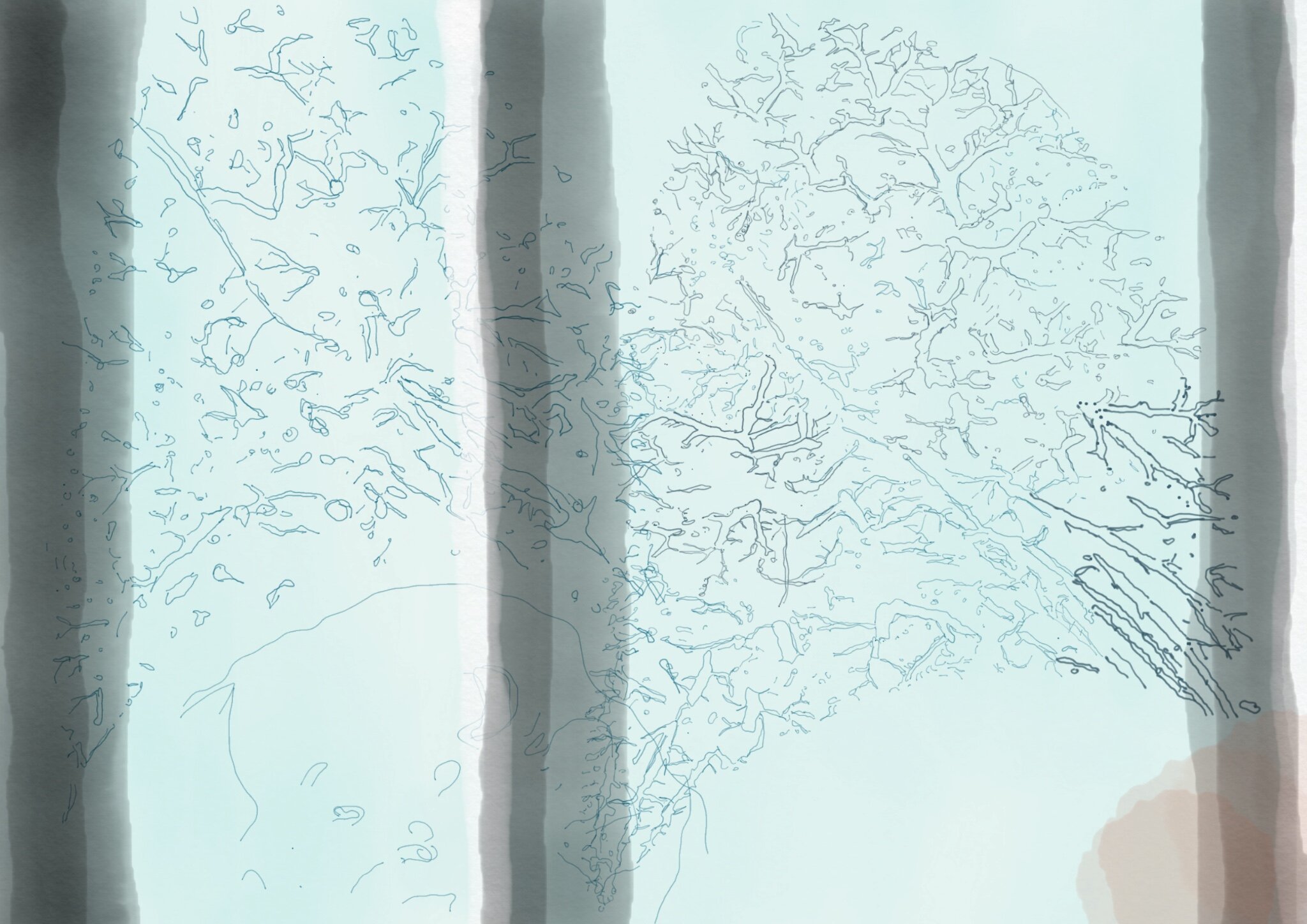 The Trembling. Travelling through my lungs, in which I become transparent to myself