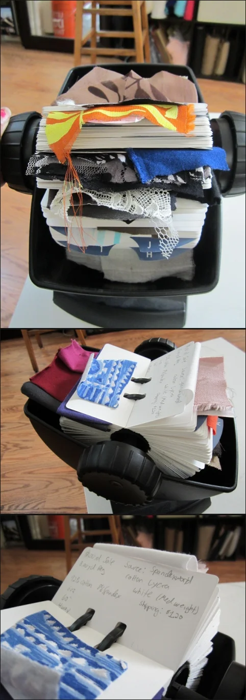 Organizing my fabric stash...old school style...rolodex & tape baby!