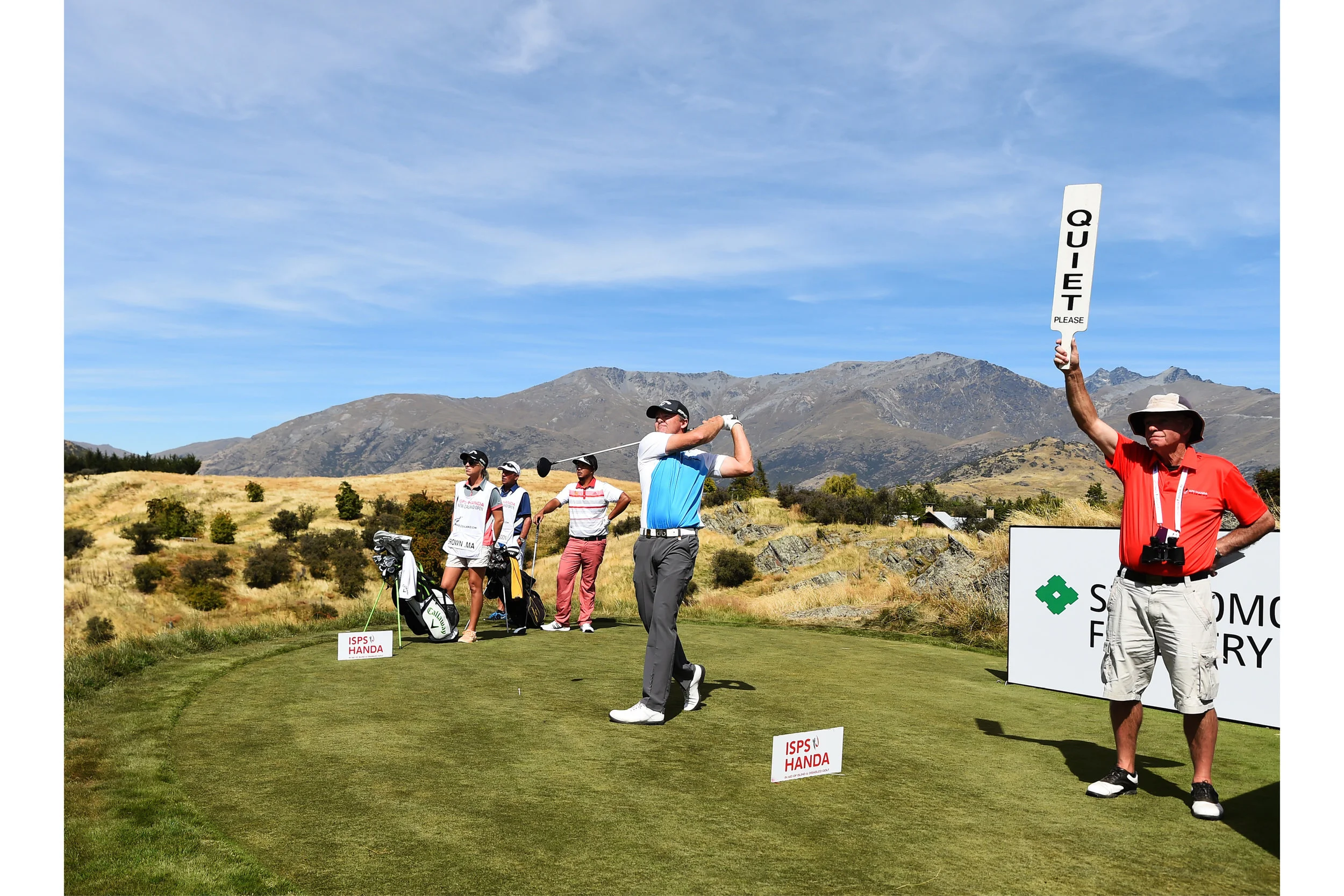 Golfers at the New Zealand Open