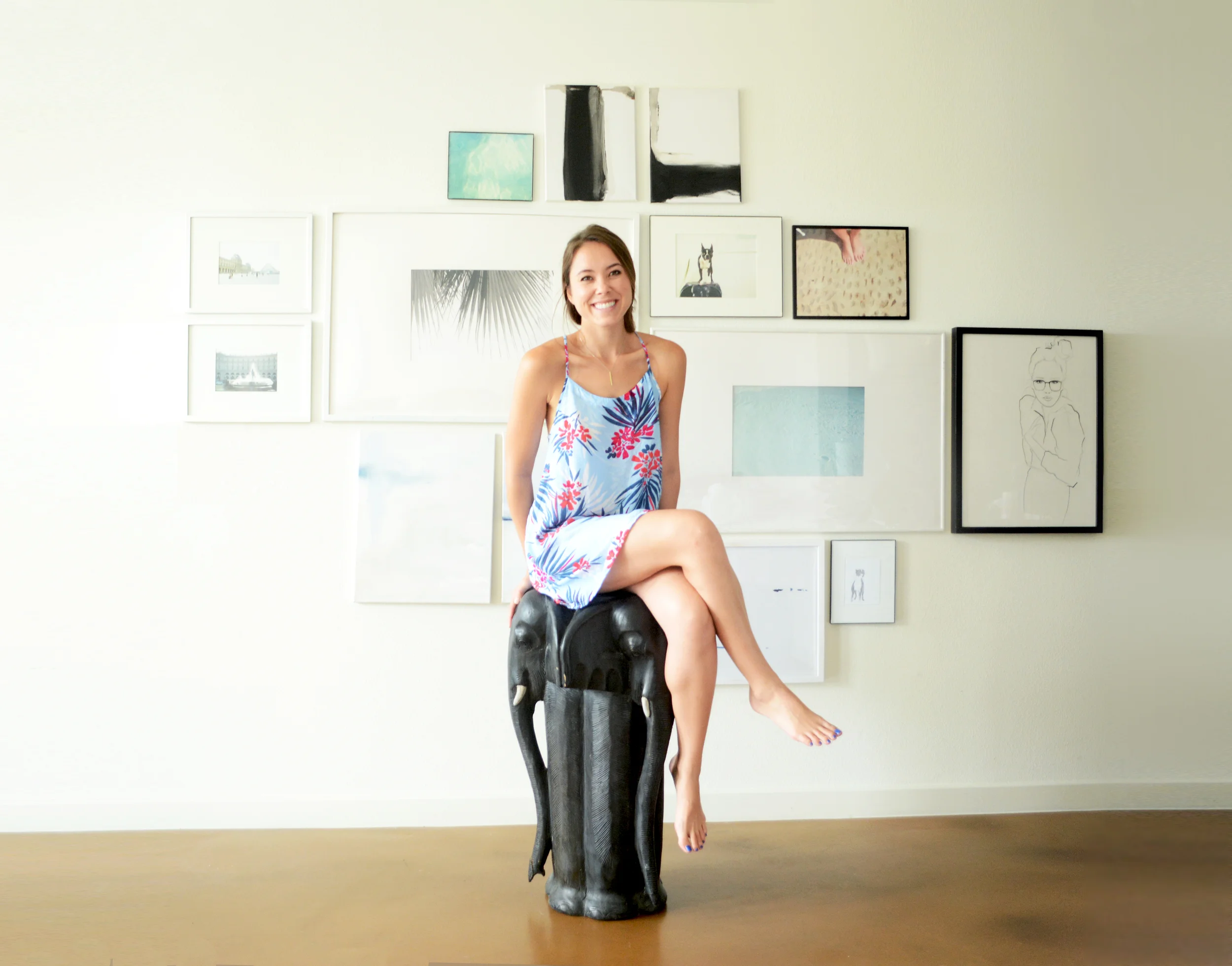 Meet Danie Selby with some of her work behind her.