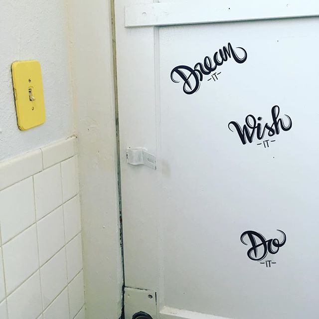I concur! Thank you bathroom door at The Taco Shop in Lometa Texas! .
.
.
#dream #wish #do #bravetutu #takecourageindelight #fulllife #forward #powerinsmallmoments