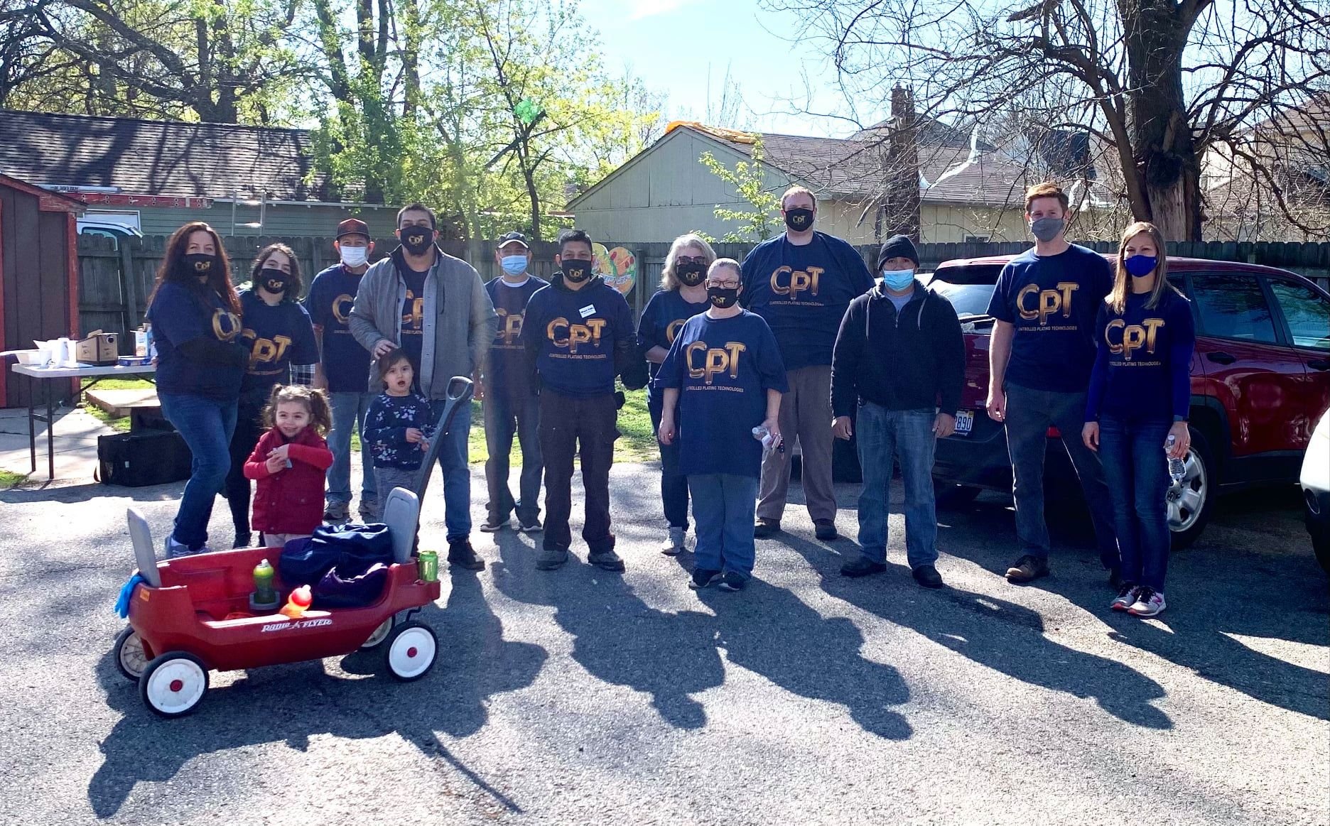 Volunteer Team from Controlled Plating Technologies in the Roosevelt Park Neighborhood