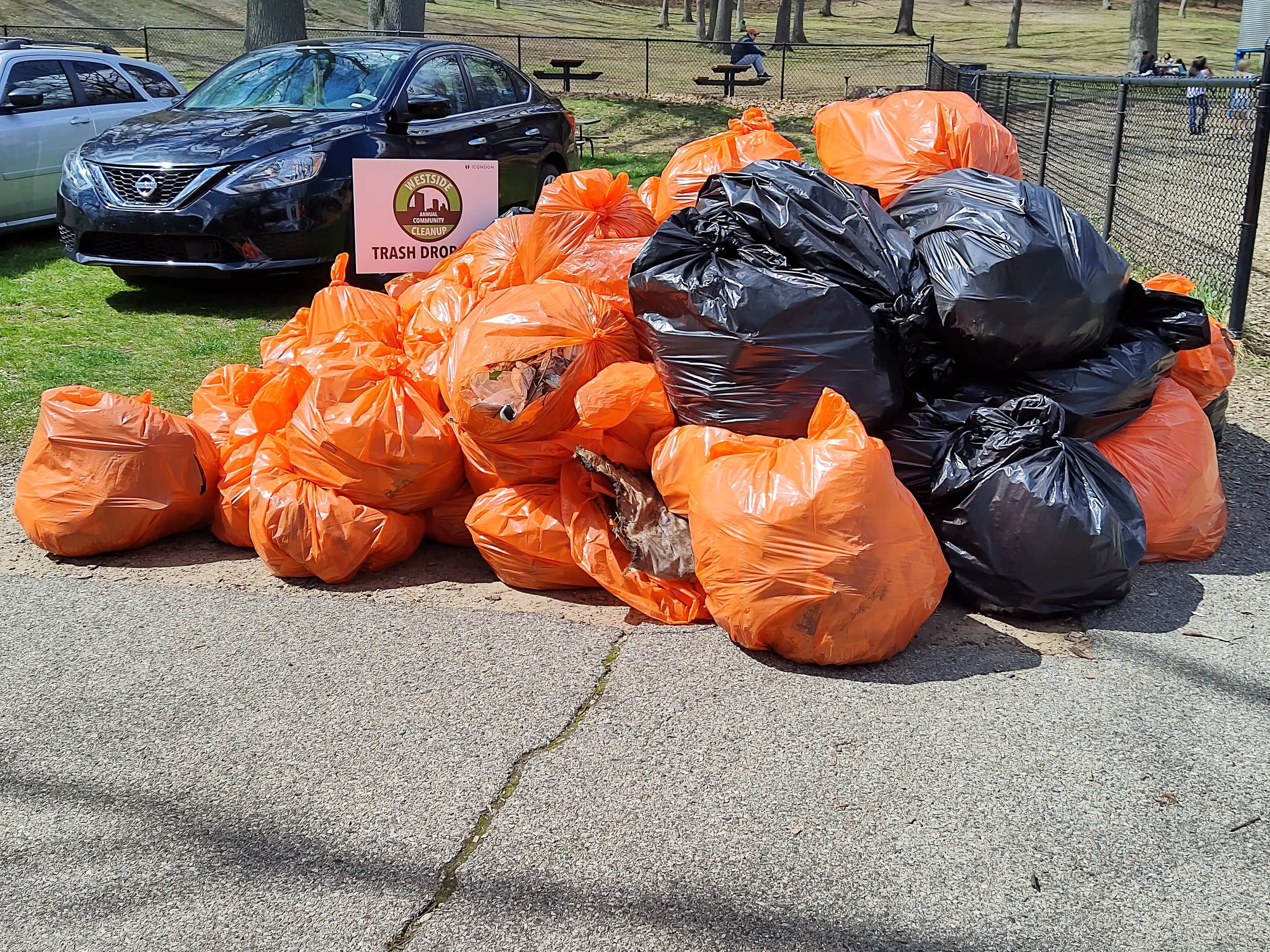 Some of the trash collected in the West Grand Neighborhood