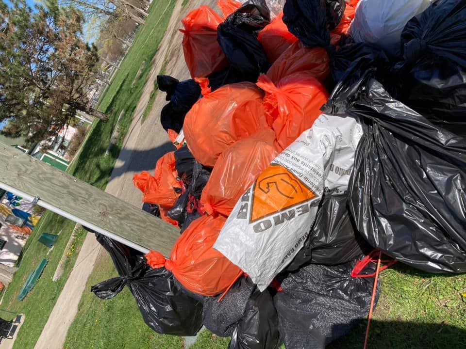 Some of the trash that was collected in the John Ball Neighborhood