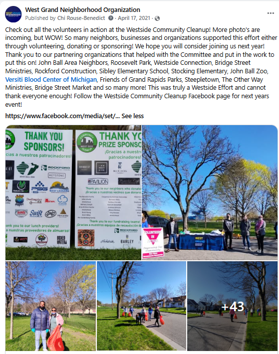 Stocking At the 2021 Westside Community Cleanup