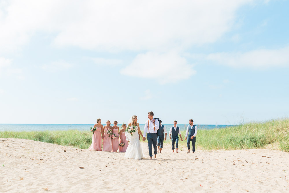 lake michigan beach wedding