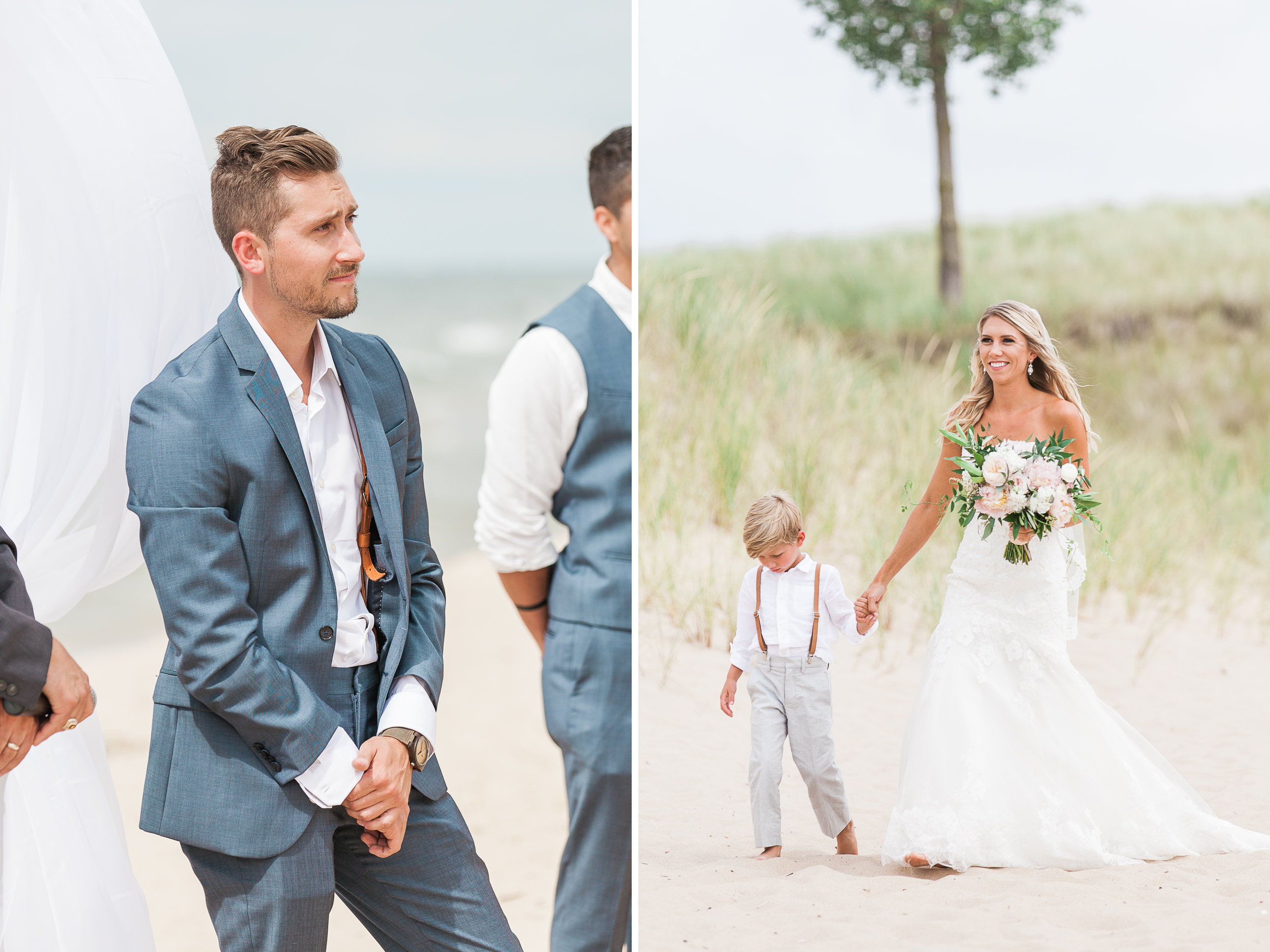lake michigan beach wedding
