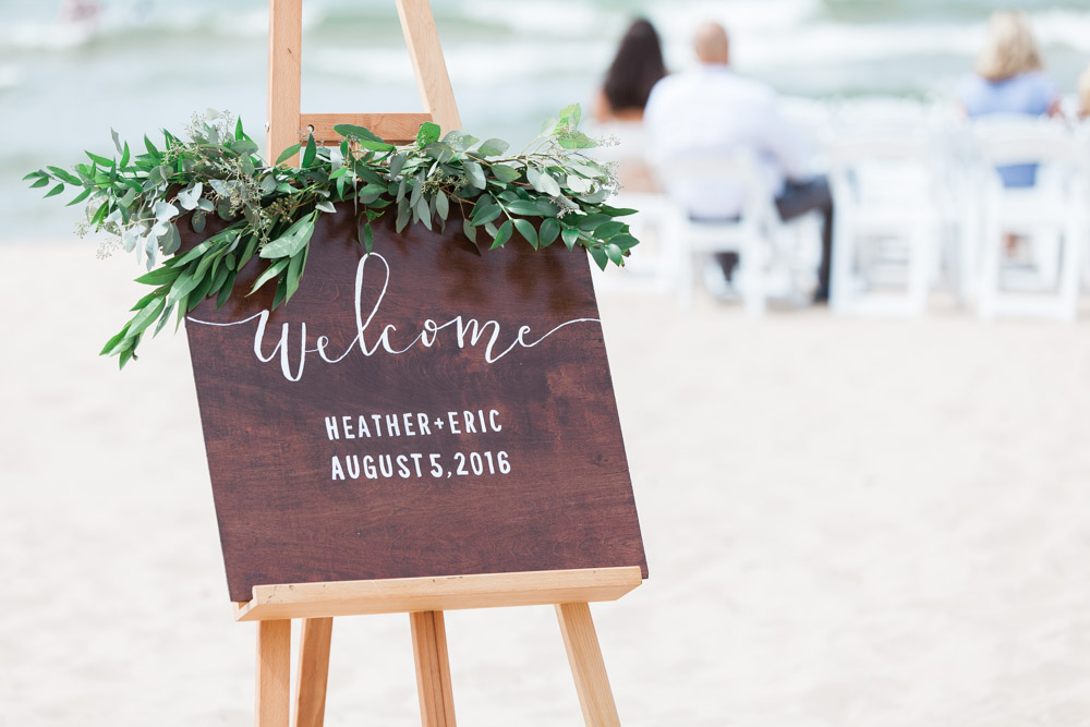 lake michigan beach wedding