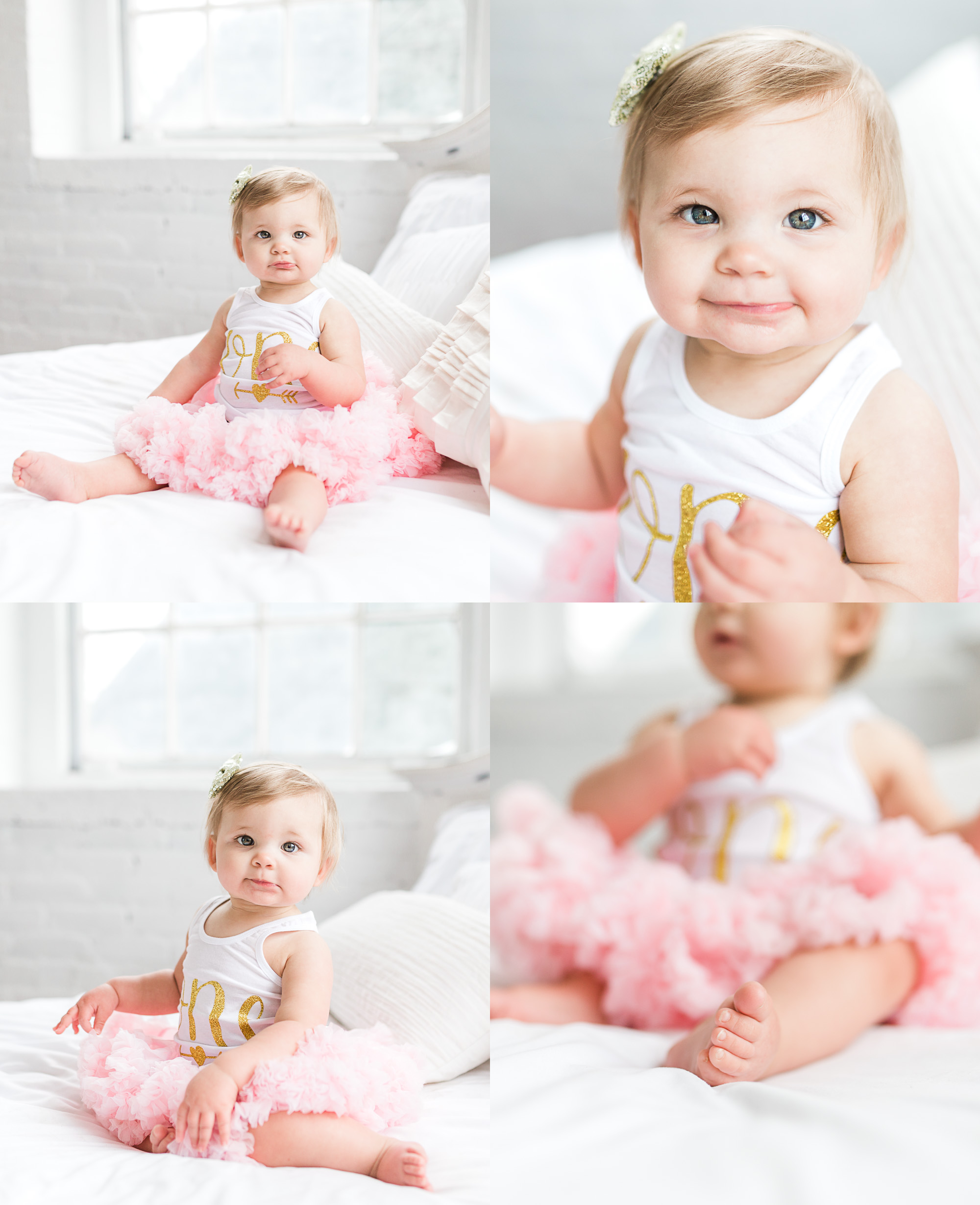 one year cake smash session | baby girl | first birthday | natural light studio