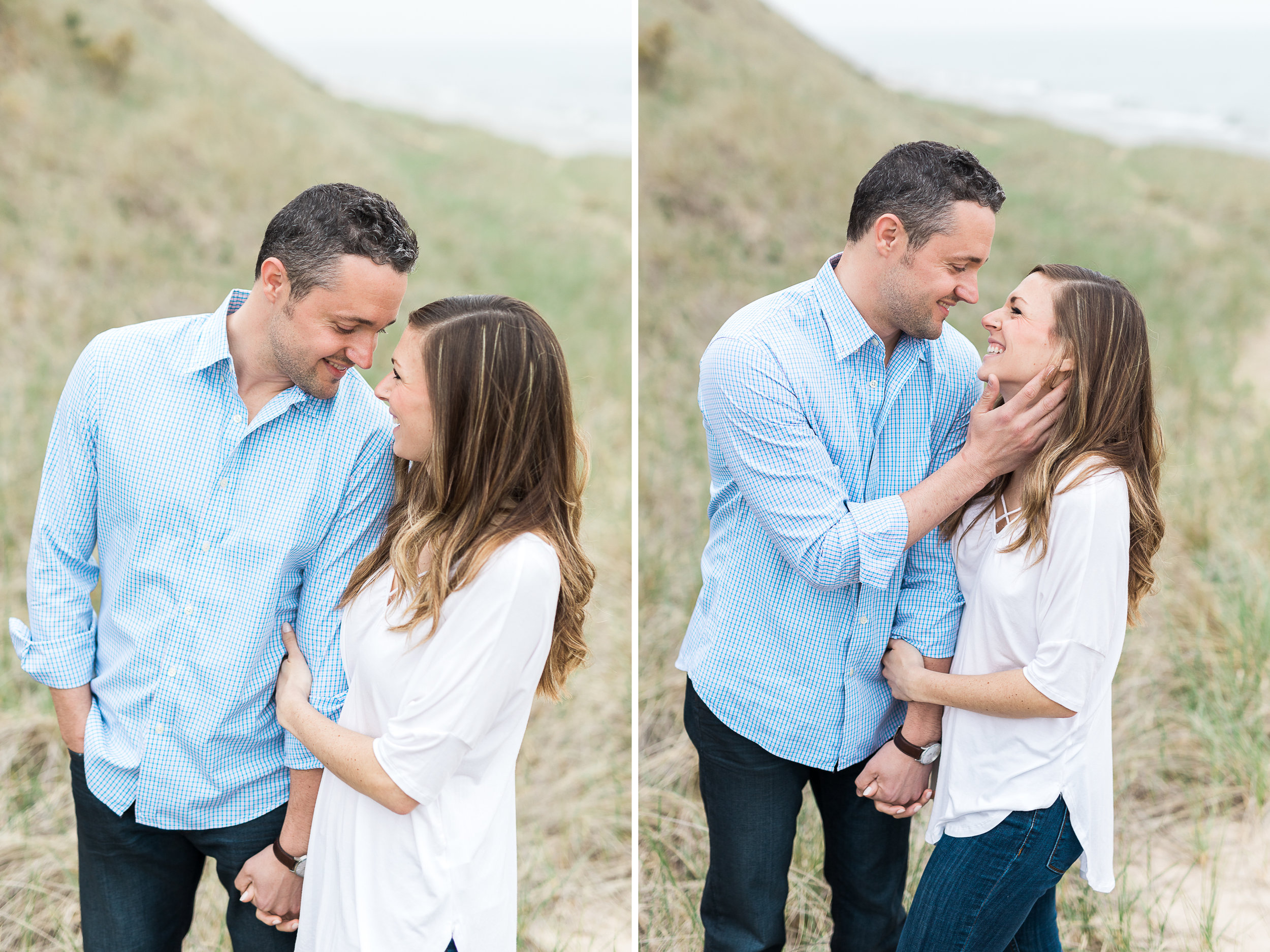 Lake Michigan Beach Engagement Session | Laurenda Marie Photography
