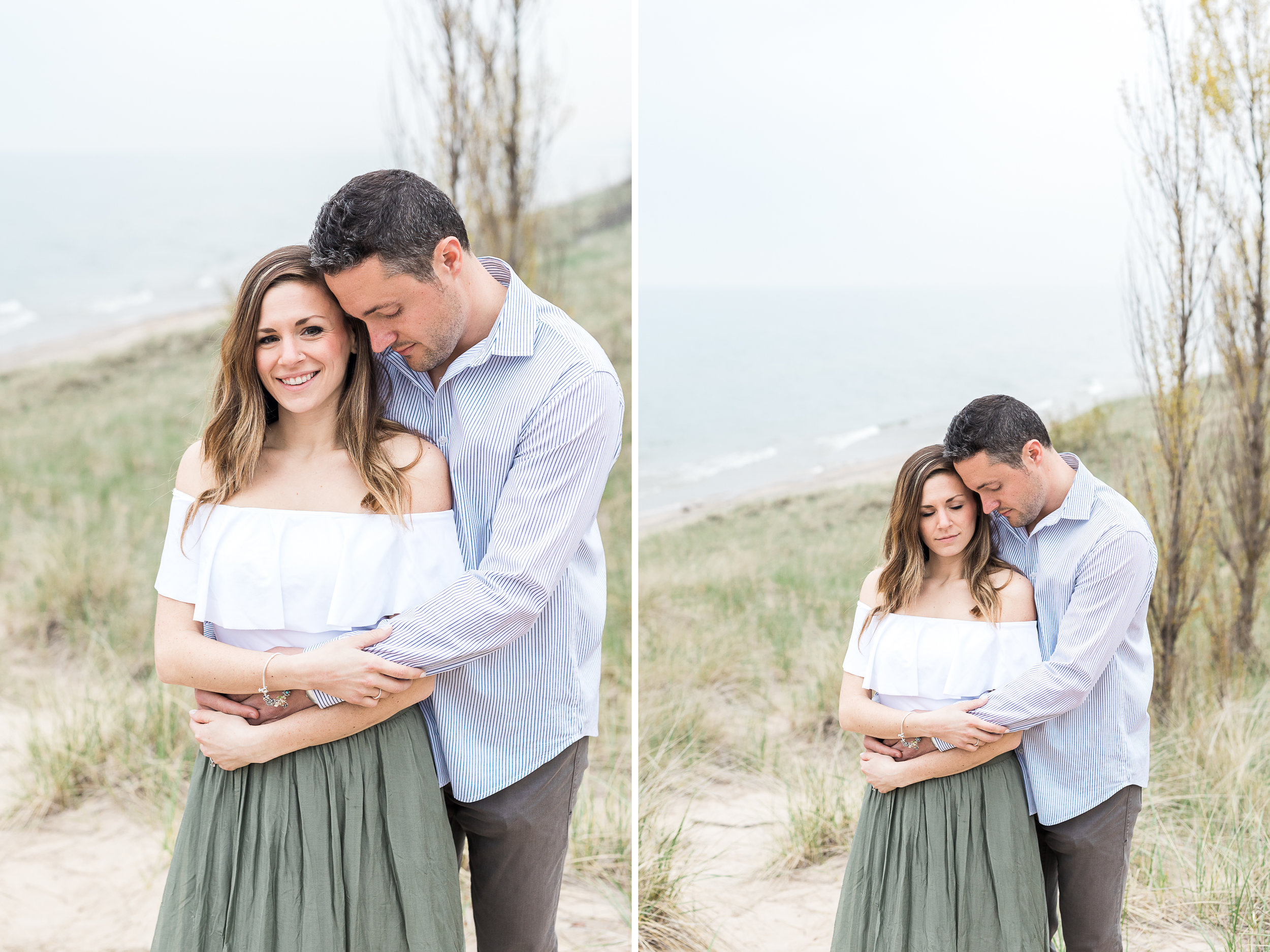 Lake Michigan Beach Engagement Session | Laurenda Marie Photography